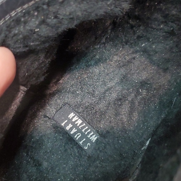 Stuart Weitzman Womens Leather Luxury Comfort ankle fur shoes boots sz 8 - Picture 13 of 14